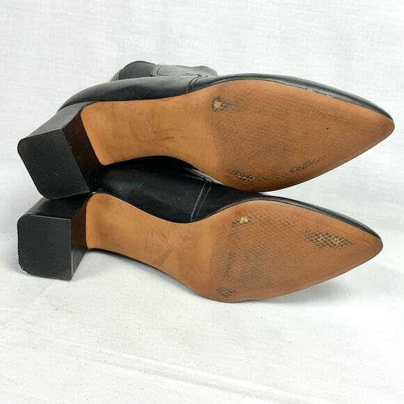 Cole Haan Etta Bootie Black Leather Chelsea Boots Sz 9 M Pointed Toe - Picture 7 of 8